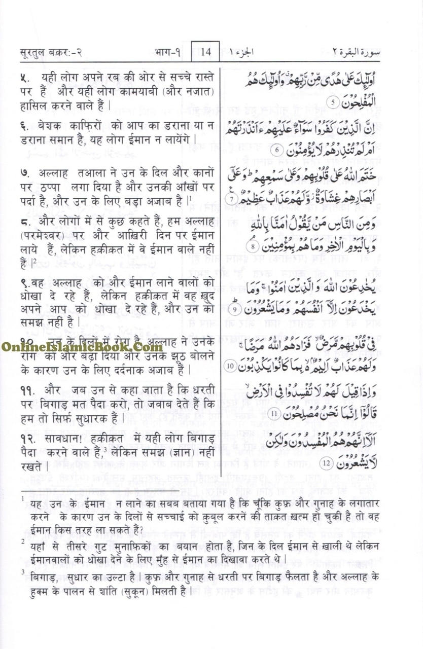 quran sharif in hindi pdf